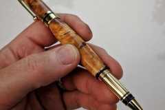 Buckeye burl pen made by Mike Feeney.