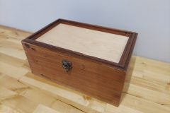 Wooden box made by Tom Steiner.